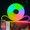 KISUFU 220V LED Strip RGB mit IC Neon, 5m LED Streifen mit App-Steuerung, DIY-Farbwechsel Lichtband, Musik Sync,Neon Lichtband für Wohnzimmer, Schlafzimmer, Christmas Wand Deko