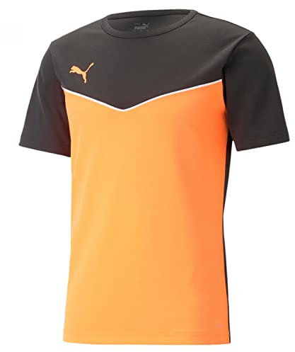 PUMA Herren Individualrise Jersey Fußballtrikot, Black-Ultra orange, S