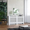 ELEGANT Traditional Radiator Cover White Cross Slat Pattern Radiator Shelve MDF Wood Living Room Hallway Bedroom Cabinet Furniture, XL