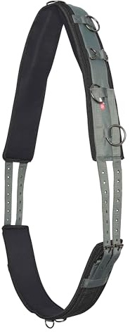 Imperial Riding Longiergurt „IRH Deluxe Extra“, ergonomische Formgebung mit Widerristfreiheit und Metallringen, Dunkles Salbeigrün, Cob