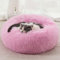 Panier Chien et Chat Lavable - Tapis Duveteux Antidérapant 50cm Rose - Lit Confortable et Respirant pour Chien, Anti-Anxiété, Durable
