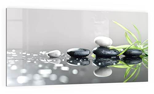 DEQORI Küchenrückwand Glas | Motiv Naturstein Arrangement | 100x50 cm | Bad- oder Herd-Rückwand | Herdblende Spritzschutz für Küche & Badezimmer | moderne Deko für Fliesenspiegel