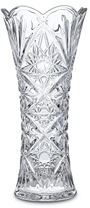H&D Hyaline & Dora Vase en Verre Transparent épais pour décoration de Fleurs 19,3 x 9 cm