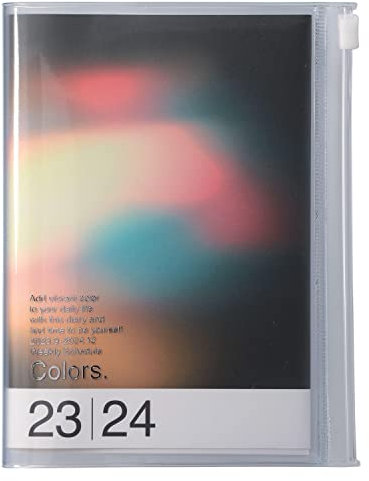 MARK'S 2023/2024 Taschenkalender A6 vertikal, Gradient, Black: Von Oktober 2023 bis Dezember 2024