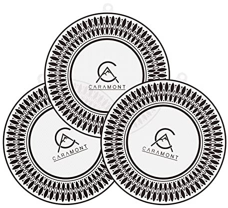 Caramont, Juego de 3 Alfombrilla para Placa de Inducción (Magnética), Protección Anti arañazos, Protectora de Silicona Antideslizantes, Aislante Térmico, Reutilizable, Protege la Placa, 20 Cm