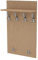 AKKE Garderobenpaneel Wandgarderobe Mit Ablage Wandpaneel Garderobe PVC Maxi Zimt-eiche 120cm x 60 cm