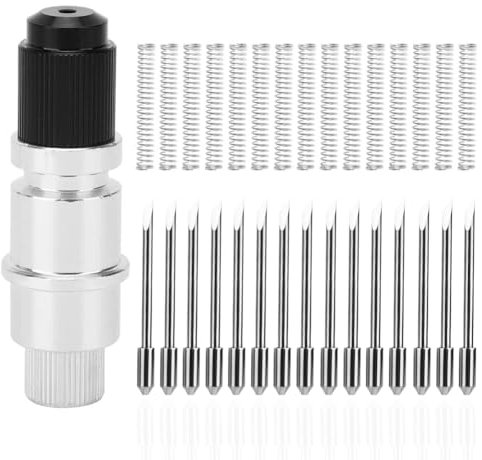 Graphtec CB09 Plotterklingen-Set, 1X Klingenhalter + 15x 45° Klinge + 15x Feders, Passend Für Silhouette Cameo 4/4 Plus/4 Pro/3/2/1/Portrait/Curio,Graphtec 6000/Ce 5000