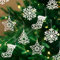 Christbaumschmuck zum Aufhängen 40 Stück,Strümpfe,Weihnachtsbäume,Sterne,Schneeflocken Deko Hängender Glitzer Weihnachtsschmuck,Weihnachtsbaumschmuck Hängend 4 Arten,Weihnachtsbaum Deko