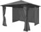 Festnight Gartenpavillon 3x3 m Polycarbonat Dach Pavillon Wasserabweisend UV-Schutz 50+ Metall Gestell Partyzelt Anthrazit