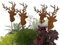 LB H&F Lilienburg 4er Set Hirsch Geweih Gartenstecker rost Winterdeko Weihnachtsdeko edelrost deko Weihnachten Dekoration Hirsch Metall (4er Set Hirsch)