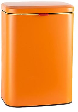 IOIUSKKU Stainless Steel Garbage Bin For Kitchen Easy Installation Odor-Free And Stainless Steel Is Sturdy Durable, 8L light orange