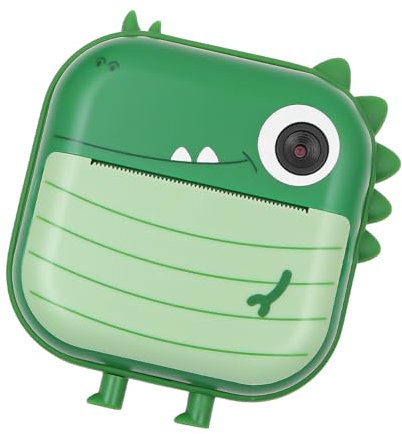 WANGCL Kamera Kinder Sofortdruck, Dinosaurier Mini Fotokamera mit 2 Rollen Druckpapier für Jungen Mädchen 48 MP 2,4 Zoll
