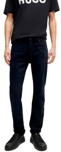 HUGO Herren 734 Extra Slim-Fit Jeans aus schwarzblauem Stretch-Denim Dunkelblau 33/34