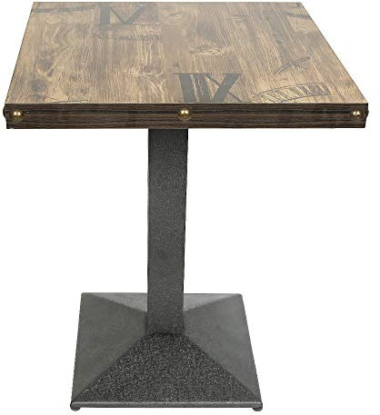 HUOLE Esstisch, Quadratisch, Einbeinig, Geeignet für 4-6 Personen, Küchentisch, Esstisch, Wohnzimmertisch, Stehtisch, 60 * 60 * 75cm (Retro)