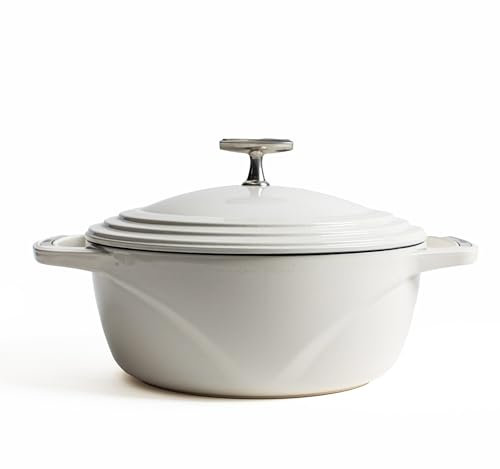 Lodge USA Enamel Dutch Oven 4.5 qt., White
