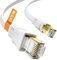 Nowunke Cavo Ethernet 5 Metri Cat 8, Bianco Cavo Lan 5 metri Fibra Alta Velocità 40Gbps 2000MHz Piatto RJ45 Cavo di Rete Gigabit Schermato Cavo Internet Cavo Patch per Switch, Router, Modem