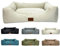 elropet Hundebett orthopädisch aus Kuschel Cord XS/S/M/L/XL kleine Hunde große Hunde Hundekorb (Cremeweiß, S (75x55x20cm))