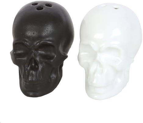 Skull Salt and Pepper Shakers - Perfect for Halloween or Year-Round Use
