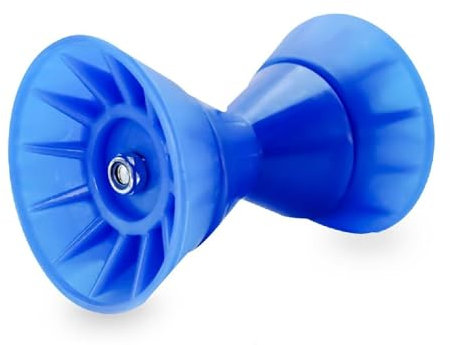 MARKGOO Bootsanhänger-Rollenmontage mit 1,27 cm Schaft, Bogenanschlag für Bootsanhänger, Blau, 17,8 x 10,2 cm