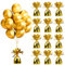BOROSO 12PCS Ballon Gewicht Metallic Heavy Solid Ballon Anhänger Pack Halter Für Tisch Mittelstücke Geburtstag Hochzeit Weihnachten Party Dekoration (Metallic Gold)