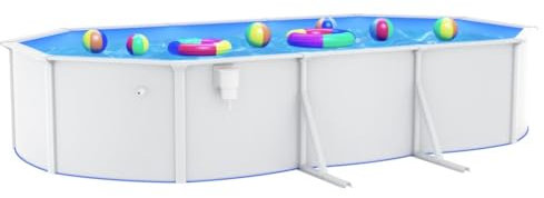 Kangmusi Stahlwand-Pool Oval 610x360x120 cm, kangmusi93265