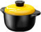 YLME Cacerola De Barro Olla De Barro De Cerámica Resistente A Altas Temperaturas para Guisos, Apto para Cocinas A Gas, Resistente A Las Grietas, Olla Duradera para Cocinar Sopas Y Guisos,1.3L