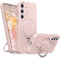 BENTIACC Liquid Silikon hülle für Samsung Galaxy S24, Magnetischer Robust Standring, [Upgraded Kameraschutz] 4-Layer stoßfeste Schutzhülle, Soft Mikrofaserfutter Kratzfes Schutzhülle (Rosa)