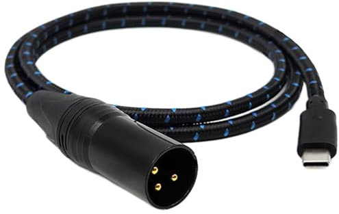 Luwecf Cable de Audio USB-C a XLR para Grabación Profesional, 150cm