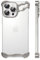 UZEUZA Frameless Hülle Metall für iPhone 15 Pro Max, Handyhülle Rahmenlose Minimalistischen Design, Schutzhülle Kameraschutz,Aluminium Schale Dünn Slim Aesthetic Bumper Stoßfeste Case, Titan Natur