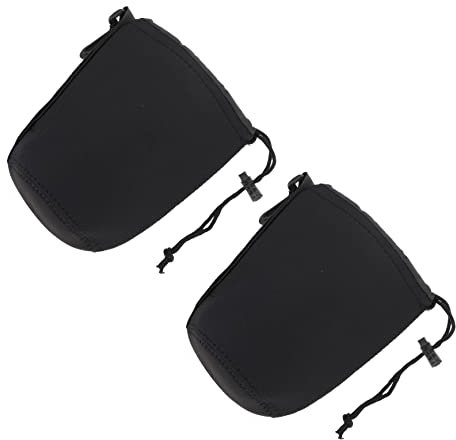 GAROZATION 2stücke Neopren Kamera Zubehör Tasche Für DSLR Linse Mit Kordelzug Schutzbeutel Leicht Tragbar
