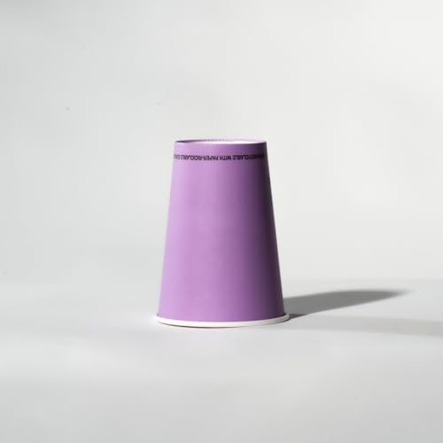 Generico 1000 Bicchieri 200ml in Carta per Acqua Usa e Getta - Eventi, Feste, Ufficio - Bicchiere Monouso - Compostabile - Biodegradabile (500, LILLA)