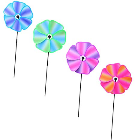 Toyvian 4stücke Robuste Rosen-windräder Aus Plastik Junge Mädchen-windrad Spielzeug