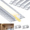 Brillivanture 10 x 2M LED Profil für Einbauinstallation, LED Trockenbauprofil mit milchigem Diffusordeckel, geeignet für gebogene Wände, Unterputz Profil mit 20 mm Innenbreite，Streifen Profil