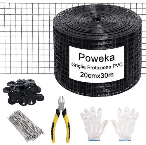 Protector de Malla de Alambre para Paneles Solares de Tejado, 20 cm X 30 m