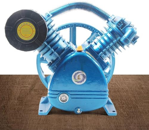 OGHF Compresseur d'air bicylindre en V – 5,5 CV, 21 pi³/min, 175 psi, 2 étages avec volant d'inertie – Usage industriel for atelier, garage, atelier automobile – Construction en fonte