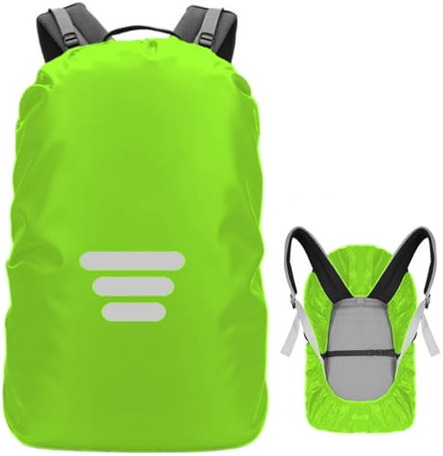 SHOCHX Regenschutz für Rucksäcke mit Reflexstreifen (8-70L) wasserdichte Regenhülle Schulranzen Reflektor Rucksack Cover Reflektierender Rucksacküberzug