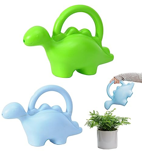 Porgeel Arrosoir en Plastique pour Enfants 2 pièces 1l Animaux nouveauté Tortue Pots d'intérieur bouilloires décoratives Bouteille de pulvérisation d'eau (Vert + Bleu)