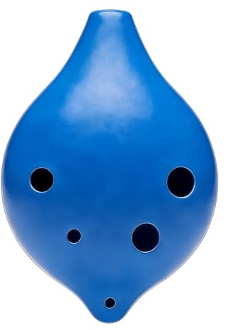 YIERM 6 Hole Ocarina Alto C Key Plastic Ocarina Practice Musical Instrument Festival Gift Home Entertainment Ocarinas for Beginner (Blue)
