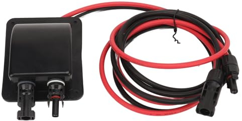 Haofy Solar Panel Extension Cable 10AWG, 2m Wire with Connector Entry Gland for Photovoltaic System