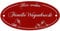 Türschild oval rot 10 x 5 cm Namensschild Klingelschild Aluminium mit Text Gravur jetzt selbst gestalten