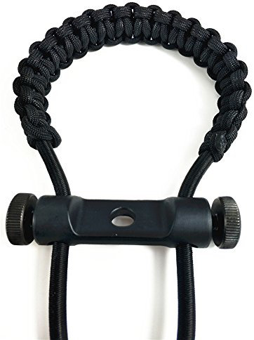 WEREWOLVES Bow Sling Tir à l'arc Élingue de Poignet d'arc en Aluminium braisée réglable de Paracord (Noir)