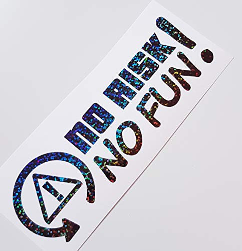 Schönheits Shop no Risk no Fun Schwarz Farbwechsel Hologramm Auto Aufkleber Tuning Decal Stickerbomb Shocker Drift