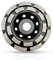 SHDIATOOL 1PK Sintered Diamond Grinding Cup Wheel for Concrete Block Construction material (Double Row, 115mm)