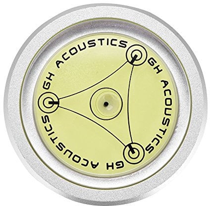 Lazmin Music Record Stabilizer, Turntable Bubble Degree Tonearms Set-up Spirit Level for LP Record Player Weight Aluminum Stabilizer for Vibration Balanced in Music Hall Record Stabilizer Clamp(银色)