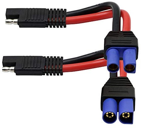 EC5 auf SAE-Kabel, EC5 F/M Stecker auf SAE-Stecker, Stromkabel, 10 AWG, für Auto-Motor, Solarmodul-Batterien (EC5 Buchse + EC5 Stecker)
