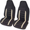 AUTOYOUTH Autositzbezüge Vordersitze Eimer Sitzbezüge Auto Einteiliger Autositzschoner Innenraum Universal Fit Auto Sitzbezüge Autositzauflage für Autositz Zubehör, Beige