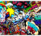 murando Fototapete selbstklebend Graffiti 441x315cm Foto Tapete Tapetenfolie Möbelfolie Wandverkleidung Wandtapete Motivtapeten Bildtapete Schlafzimmer 3d Effekt Streetart Skate Urbane Kunst Mural
