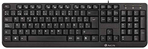 NGS FUNKYV3 Clavier USB avec 12 Touches Multimédia, Càble de 140cm et Fonction Plug&Play (QWERTY Portugais)
