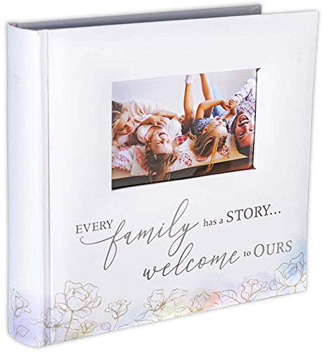 Malden International Designs Fotoalbum, für 2 Fotos à 10 x 15 cm, mit Platz zum Beschriften, mit Aquarell-Einband, gebunden in Weiß