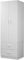 URBNLIVING Orlando Wooden 2 Door With 2 Drawers Kids Wardrobe Bedroom Storage Hanging Bar (White)